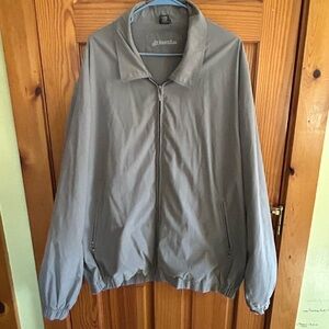 St. John's Bay Men's Gray Full Zip Jacket 4XL Windbreaker